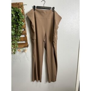 Athleta 3X Delancey Straight Cargo Pant Rustic Beige Brown Pants Active Work 3xl